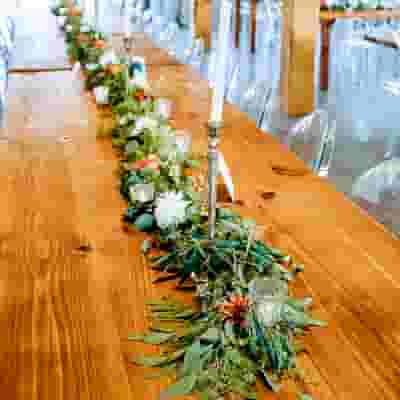 Bronze Barn Wedding Centerpiece